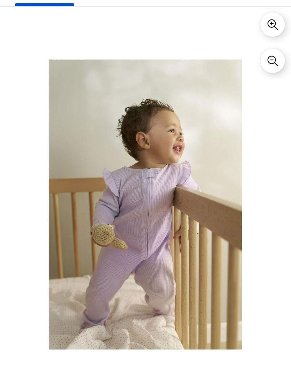 🔥 Bundle • 2/12 🔥Carter's Lavender Ribbed Ruffle-Shoulder Footed One-Piece - Picture 2 of 3